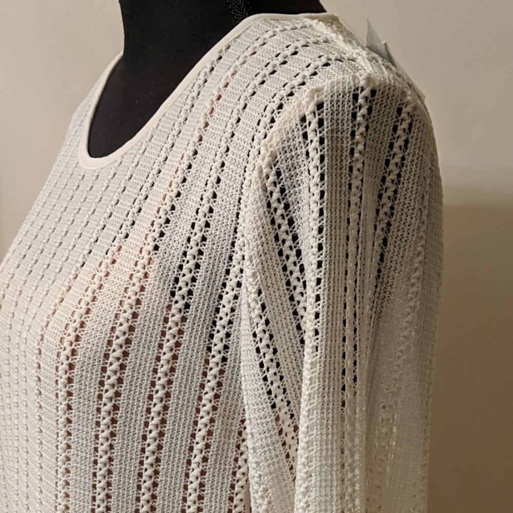 🔥MICHAEL KORS Boho Bell-Sleeve Shift Bone Dress - Picture 4 of 7